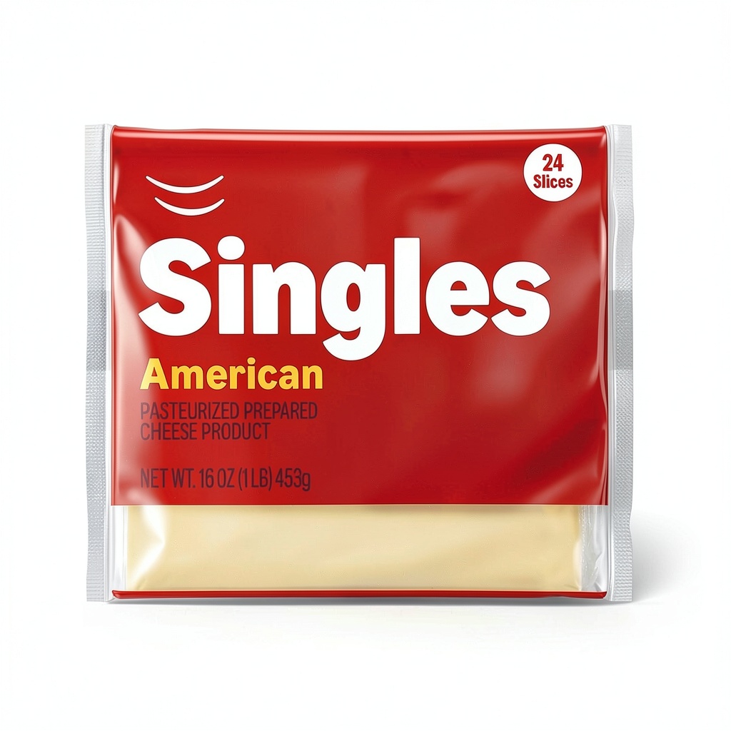 Amazon Saver American Cheese Slices package with open wrapper