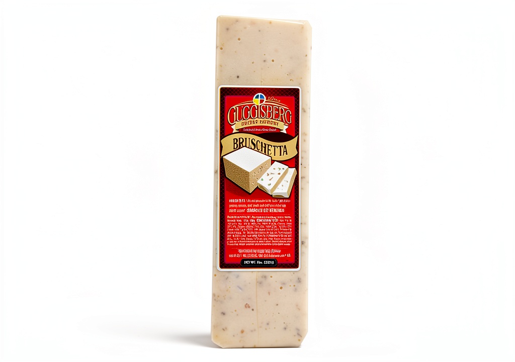 Guggisberg Monterey Jack cheese with tomato basil garlic on a wooden board