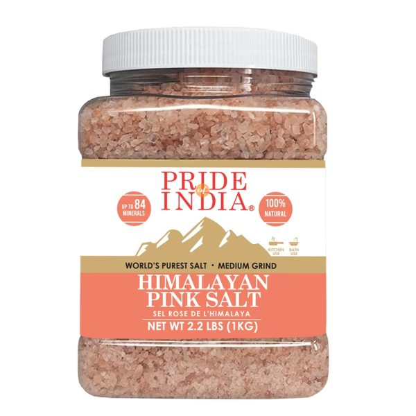 Pride Of India Himalayan Pink Salt Coarse Fine Medium Grind-0