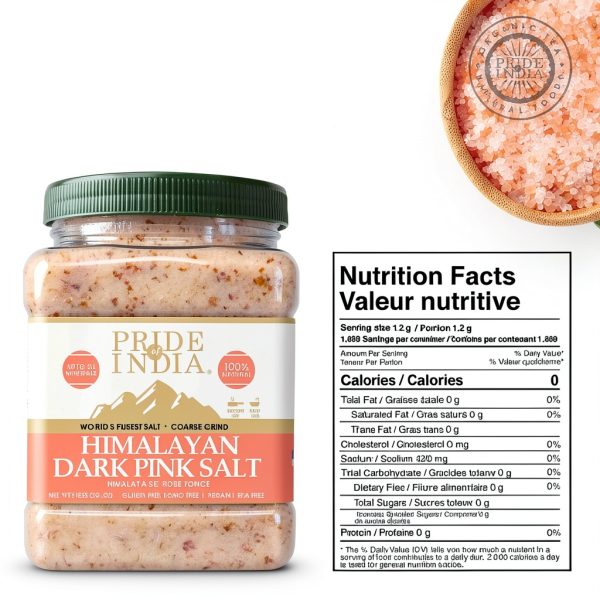 Pride Of India Himalayan Pink Salt Coarse Grind 80 Ounce-1