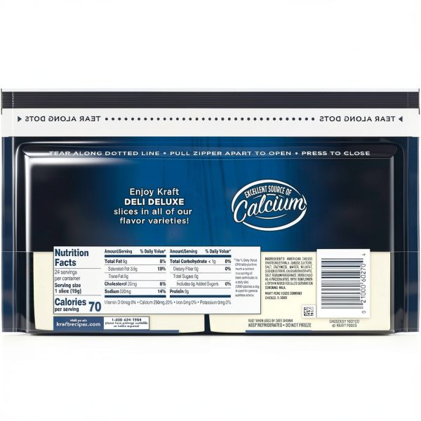 Kraft Deli Deluxe White American Cheese Slices Creamy-8