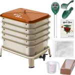 Blütezeit Worm Composter 5 Tray Gold Vermicomposting Bin-0