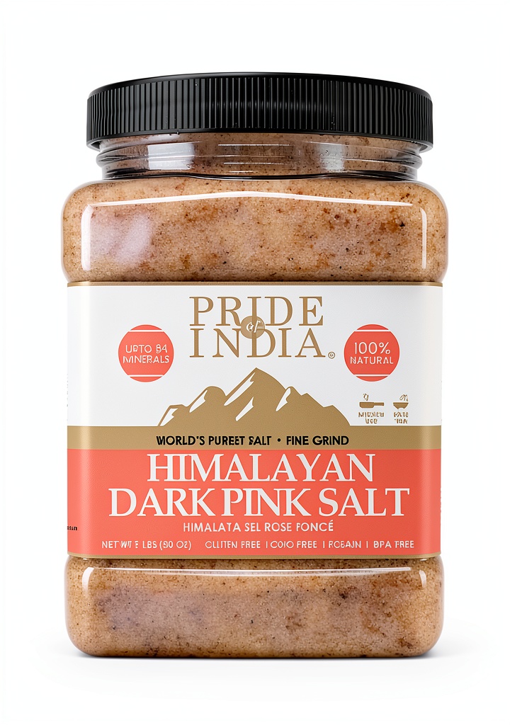 Installing Pride Of India Pink Salt Coarse Grind 80 Ounce Natural on a wooden kitchen counter