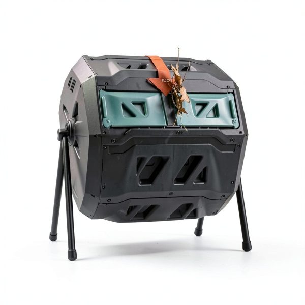 EAST OAK Compost Tumbler Black 43 Gallon Metal-7
