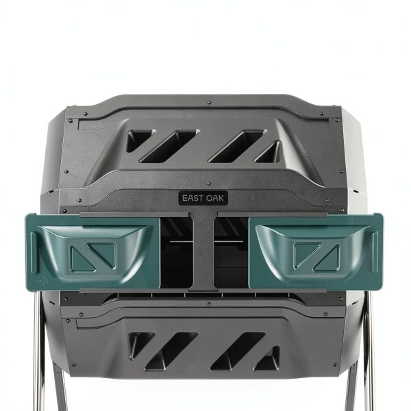 EAST OAK Compost Tumbler Black 43 Gallon Metal-5