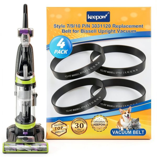 KEEPOW Style 7/9/10 Replacement Belt for Bissell Vacuum 4 Pack-0
