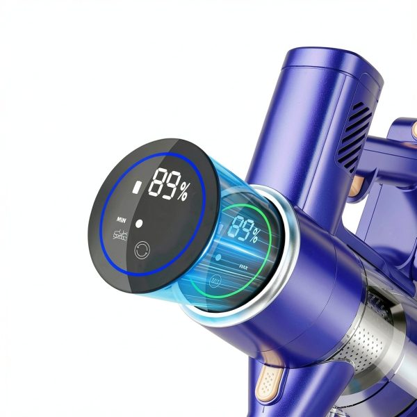 Cordless Vacuum Cleaner, 180° Bendable Wand Stick Vacuum Cleaners with LED Touch Screen, 8-in-1 Lightweight Rechargeable Vacuum with 1.5L Dust Cup for Home Hard Floor Low-Pile Carpet-4