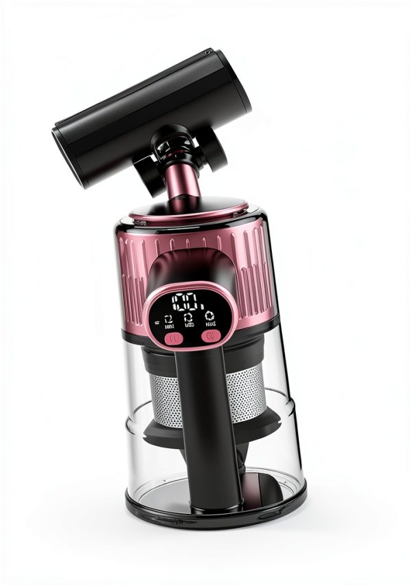 Cordless Vacuum Cleaner, 8 in 1 Powerful Suction Lightweight Vacuum Cleaner for Home, LED Display, 3 Suction Modes, 45Mins Detachable Battery Vacuum for Hard Floor Carpet Pet Hair, Pink-2