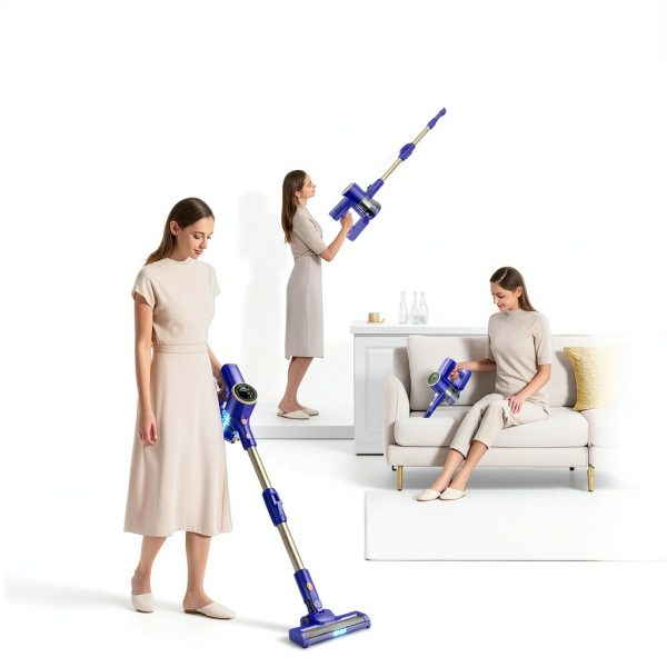 Cordless Vacuum Cleaner, 180° Bendable Wand Stick Vacuum Cleaners with LED Touch Screen, 8-in-1 Lightweight Rechargeable Vacuum with 1.5L Dust Cup for Home Hard Floor Low-Pile Carpet-7