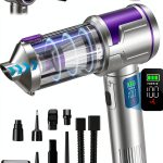 Handheld Car Vacuum Portable Cordless, 22000Pa High-Power Suction Hand held Vacuum Cleaner & Air Duster for Car Cleaning, Home, Office, Pet Hair | Multi-Nozzle, Washable Filter, LED Light-0