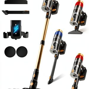 Cordless Vacuum Cleaner, 580W 48KPA 70 Mins Vacuum Cleaners for Home, Self-Standing Stick Vacuum with Touch Screen, Wall Mount Charge, Ultra High-Power Brush for Pet Hair/Plush Carpet/All Floor-0