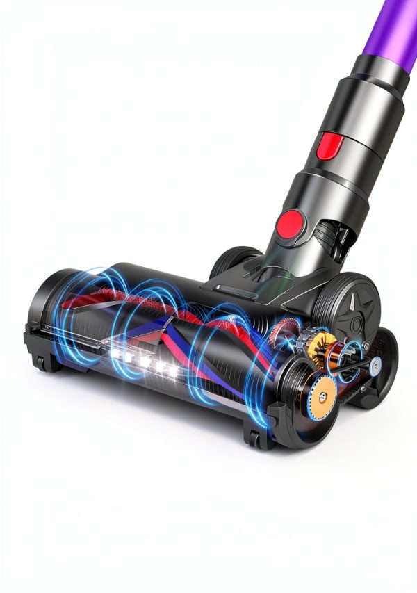 Cordless Vacuum Cleaner, 550W/45Kpa/60Mins Stick Vacuum, Anti-Tangle Vacuum Cleaners for Home with Self-Standing, LDE Display, 8-in-1 Wireless Vacuum for Carpet Pet Hair Hardfloor-3