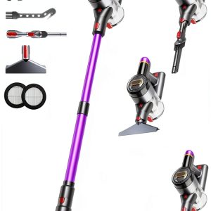 Cordless Vacuum Cleaner, 550W/45Kpa/60Mins Stick Vacuum, Anti-Tangle Vacuum Cleaners for Home with Self-Standing, LDE Display, 8-in-1 Wireless Vacuum for Carpet Pet Hair Hardfloor-0