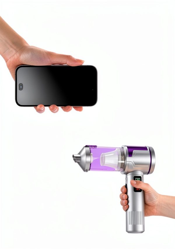Handheld Car Vacuum Portable Cordless, 22000Pa High-Power Suction Hand held Vacuum Cleaner & Air Duster for Car Cleaning, Home, Office, Pet Hair | Multi-Nozzle, Washable Filter, LED Light-6