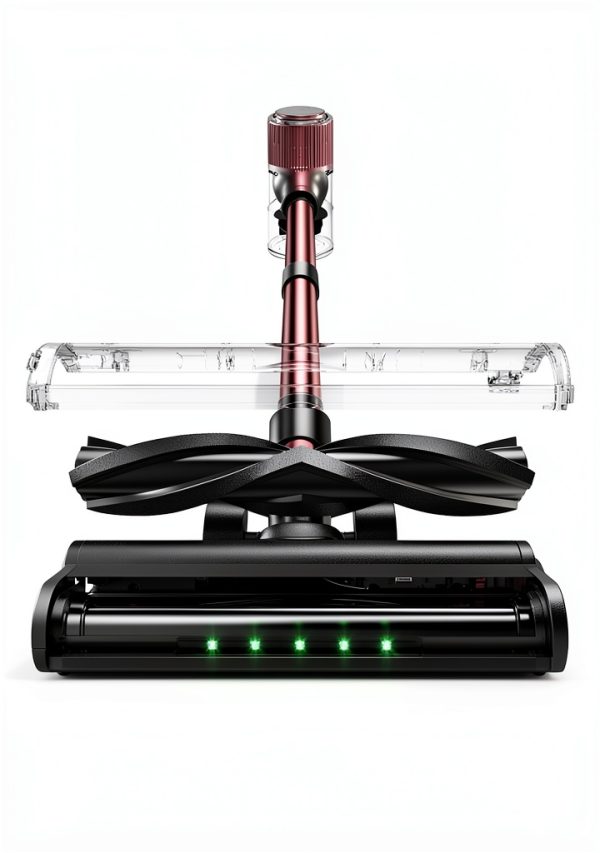 Cordless Vacuum Cleaner, 8 in 1 Powerful Suction Lightweight Vacuum Cleaner for Home, LED Display, 3 Suction Modes, 45Mins Detachable Battery Vacuum for Hard Floor Carpet Pet Hair, Pink-3