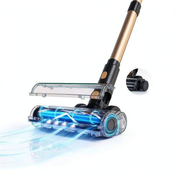 Cordless Vacuum Cleaner, 580W 48KPA 70 Mins Vacuum Cleaners for Home, Self-Standing Stick Vacuum with Touch Screen, Wall Mount Charge, Ultra High-Power Brush for Pet Hair/Plush Carpet/All Floor-3