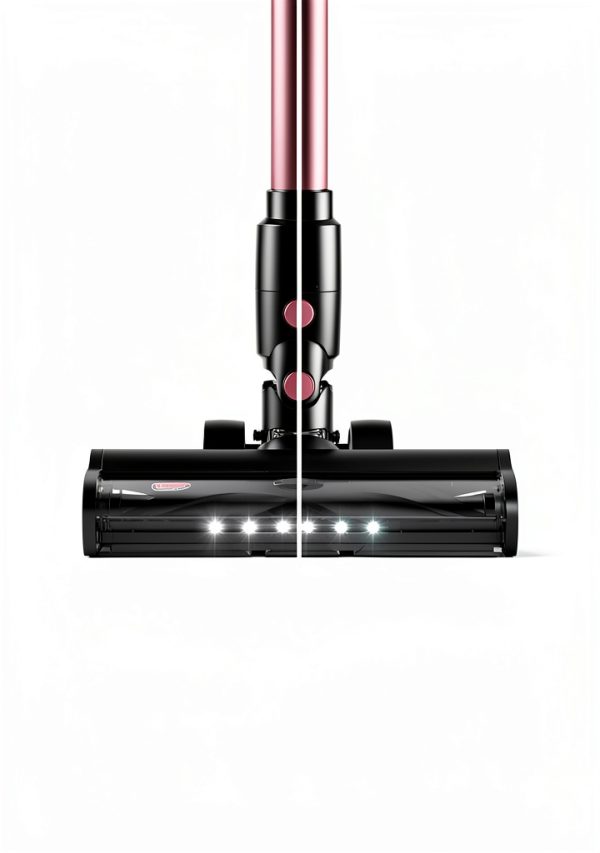 Cordless Vacuum Cleaner, 8 in 1 Powerful Suction Lightweight Vacuum Cleaner for Home, LED Display, 3 Suction Modes, 45Mins Detachable Battery Vacuum for Hard Floor Carpet Pet Hair, Pink-6